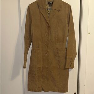 Vintage Lips 1990s 100% leather suede Women's Tan Coat